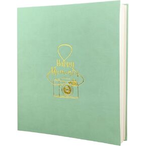 Photo Album Self Adhesive Pages for Pictures - Scrapbook Album With Gold Metallic Pen - Deluxe Weeding Photo Album with 80 Pages - Photo Album 4x6 and more multiple photo sizes Scrap Book
