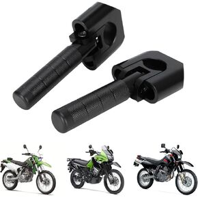 Motorcycle Highway Foot Pegs Adventure Footpegs 7/8"-1.25" Crash Bar Rest Pedal CNC Universal for KLR 650 DR650 XR650L TW200 CRF300L 390/790/890/1290 Tenere 700 V-storm ADV Dual Sport Black