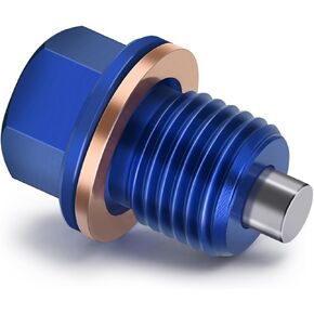 قابس تصريف الزيت المغناطيسي M14x1.5، ألومنيوم 7075، آلة CNC، مع غسالة نحاسية، بديل لسيارة Ford GM Hyundai KIA والمزيد من الموديلات المختارة (أحمر) in Kuwait