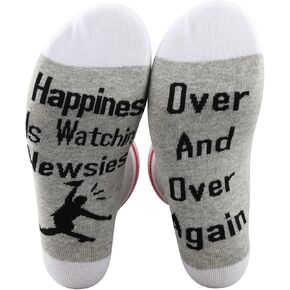 PXTIDY Newsies Musical Socks Broadway Musical Gifts Happiness Is Watching Newsies Theatre Novelty Socks Theater Gifts