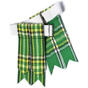 Tartan Kilt Hose Sock Flashes with Heavy Buckle Adjusters