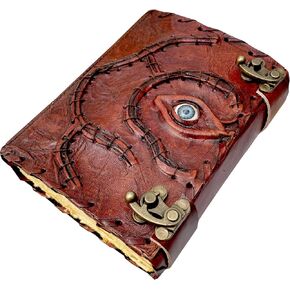 Hocus Pocus Book Of Spells, Grimoire Spell Books With Real Spells, Prop Halloween Decorations Decor, Book Of Shadows Spell Book, Witchy Gifts For Women Spellbook Leather Bound Journal, Grimoire Witch (8x6)