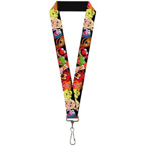 Buckle Down Lanyard-1.0"-Muppets Faces Black