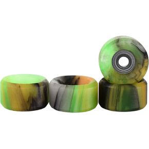 Teak Tuning Apex 61D Urethane Fingerboard Wheels - Slim Bowl Shaped, 7.5mm Diameter - ABEC-9 Stealth Bearings - Made in The USA - Grey & White Swirl Colorway in Kuwait