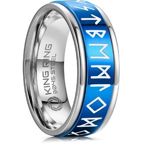 King Ring 8mm Viking Spinner Rings – Ultra Polished Fidget Rings for Men & Women – Designed in USA