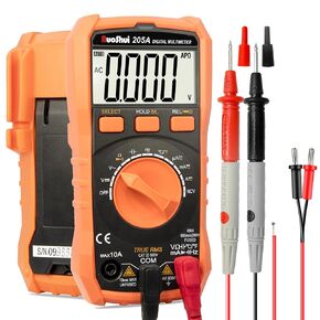 Digital Multimeter Tester Voltage Meter TRMS 6000-Count Amp Volt Meter Auto-Ranging Fast Tester,Measure AC/DC Current Voltage Resistance Diodes Continuity Capacitance Frequency Temperature NCV