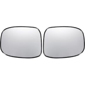 X AUTOHAUX Pair Car Rearview Left Right Side Mirror Glass Replacement W/Backing Plate Non-heated White Glass for Honda Civic 2012-2015 for with Lamp Model