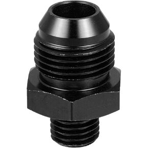 X AUTOHAUX Black 8AN Male to M18 x 1.5mm Male Metric Thread Fitting Adapter Flare Union Coupler Fuel Oil Line Hose End Aluminum Alloy Fitting Adapter for Car