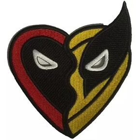 Wolverine and Max. Effort Heart 4.0x3.5 Inch Iron on Sew on Patch