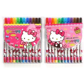 Bandal & Neoul Kitty's 12 Color Scented Markers Set - Case Print Randomly Selected - Officially Licensed Product