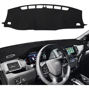 Cartist Dashboard Cover Compatible with Honda Passport 2019-2023 2024 2025 Accessories Dash Cover Mat Pad Anti-Slip Black Sude Material（Without HUD）