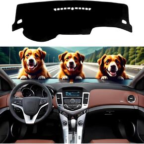 Fit for Dashboard Cover Mat Ford Edge 2015-2022 2023 Accessories Dash Mat Flannel Nonslip Dash Cover Sunshade Glare UV Rays Protector Black