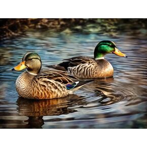 Generic Diamond Art Painting Mallard and Water Duck Mallard Flying Lake Animals Wildlife（11） Kit for Adults Diamond Art Painting by Number Kits Gem Art Wall Home Decor(Canvas 11.8 x15.8inch)