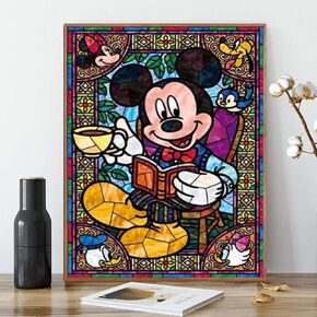 Karyees Disney Paint by Numbers Disney Mickey Mouse Paint by Numbers Mickey DIY Canvas Paint by Numbers Mickey Mouse Acrylic Painting Kits Home Decor Disney Mickey Mouse Paint by Numbers Kits 16x20In in Kuwait