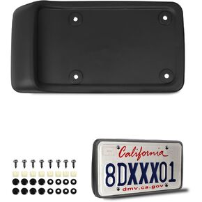 Custom Fit for License Plate Bracket Jeep Wrangler TJ 1997 1998 1999 2000 2001 2002 2003 2004 2005 2006 Car Accessories Replacement 55174994 Front License Plate Frame Black
