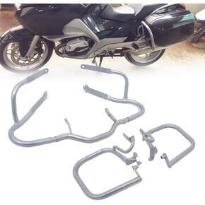 CHIFUN Engine Guard Front Rear Highway Crash Bars Steel Replacement for BMW R1200RT 2005-2013 Silver Motorcycle Frame Protection Bars