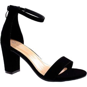 TOP Moda TRENDSup Women Stylish Heels Ankle Straps and Zipper Closure Open Toes Sandals With Medium Block Heels