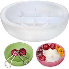 8.2'' Large Bowl Resin Mold,Acxydm Large Round Bowl Silicone Mold,Big Container Storage Mold for Jewelry Candle Holder,Large Silicone Molds for Resin,Concrete Molds Succulent Pot Makeup Organizer