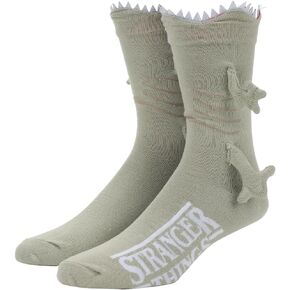 Bioworld Stranger Things Demogorgon Adult Gray Novelty Crew Socks