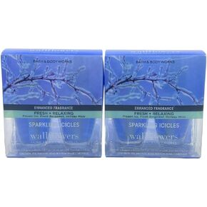 Bath & Body Works Sparkling ICICLES Wallflowers Home Fragrance Refills 0.8 fl oz Each - 4 Pack