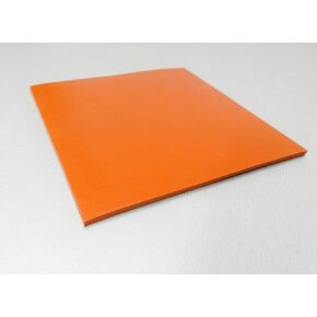 JTS Silicone Rubber Sheet High Temp, Heat Resistant, Heavy Duty, Smooth Finish, 7 X 7 Inch, 1/4 Inch Thickness for DIY Gaskets, Seals, Flooring, Orange Commercial Grade Made in USA
