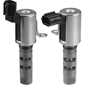 Engine Variable Valve Timing VVT Solenoid, Car Engine Camshaft Oil Control Valve No.1028A021/1028A022 for Chrysler 200 2011-2014 Silver Tone, 2 Pcs