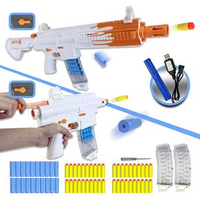 AR 15 Electric Blaster with Scope, 40 Darts, 2 Magazines, 20 Shells, Automatic Shell Ejecting Toys Gun for Kids,Adults,Outdoor, Indoor, Gift for Birthday, Party and Christmas, Age 14+