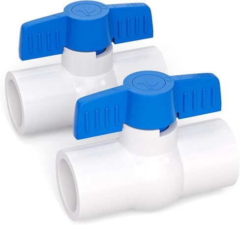 GASHER 1PCS 1-1/2 Inch PVC Ball Valve Shut Off Switch For Pool, Handle Blue Ball valve, Pvc Control Valve（Thickening type） in Kuwait
