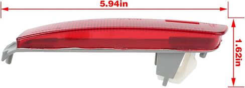 عدسة حمراء LED لمصد الضباب الخلفي عاكس أضواء الفرامل الخلفية متوافقة مع نيسان سنترا 2015-2018 in Saudi Arabia