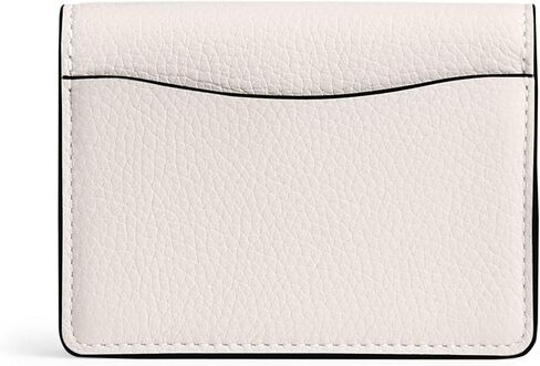 COACH Women's Essential Half Flap Card Case, Black, Small in Saudi Arabia