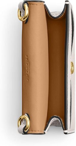 COACH Women's Essential Half Flap Card Case, Black, Small in Saudi Arabia