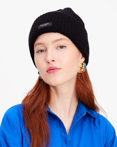 kate spade new york Women's Sam Label Cuff Beanie in Kuwait