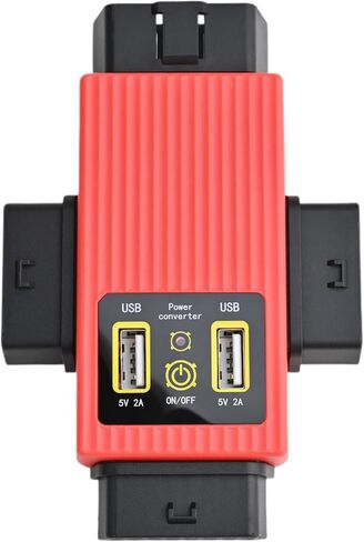 iKKEGOL Pocket Obd2 obdii كامل 16 دبوس 1 ذكر إلى 3 أنثى محول محول كابل obd مع 2 منفذ USB لشحن موسع التشخيص (أحمر) in Kuwait