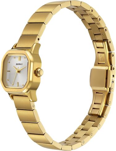 BERNY Gold Watches for Women Dainty Ladies Square Quartz Watch Japanese Quartz Movement 3ATM Waterproof Fashion Small Female Wrist Watch Luxury Birthday Gifts for Lady in Kuwait