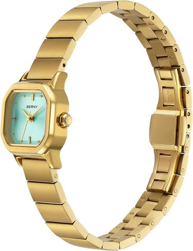BERNY Gold Watches for Women Dainty Ladies Square Quartz Watch Japanese Quartz Movement 3ATM Waterproof Fashion Small Female Wrist Watch Luxury Birthday Gifts for Lady in Kuwait