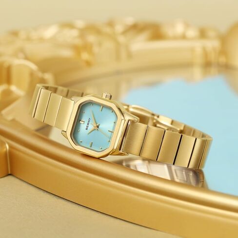 BERNY Gold Watches for Women Dainty Ladies Square Quartz Watch Japanese Quartz Movement 3ATM Waterproof Fashion Small Female Wrist Watch Luxury Birthday Gifts for Lady in Kuwait