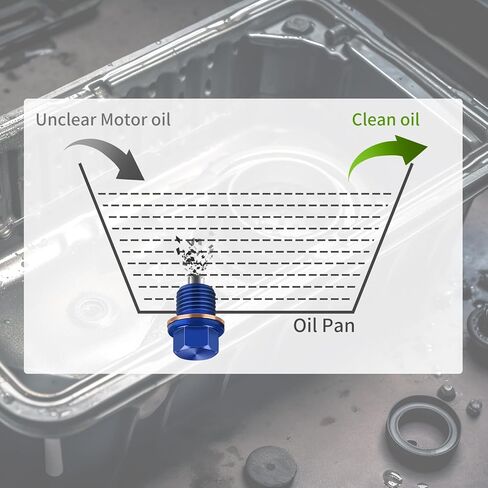 قابس تصريف الزيت المغناطيسي M14x1.5، ألومنيوم 7075، آلة CNC، مع غسالة نحاسية، بديل لسيارة Ford GM Hyundai KIA والمزيد من الموديلات المختارة (أحمر) in Kuwait