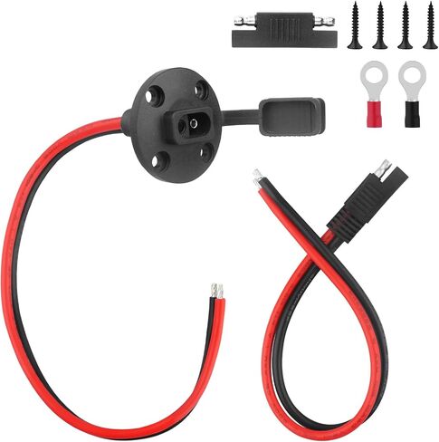 10AWG مقاوم للطقس بالطاقة الشمسية SAE مقبس الطاقة الجانبي منفذ SAE موصل سريع قابس توصيل وكابل تمديد موصل SAE للوحات الشمسية RVs شاحن بطارية مولد الدراجة النارية (1FT) in Kuwait