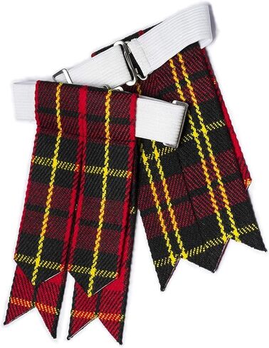Tartan Kilt Hose Sock Flashes with Heavy Buckle Adjusters in Saudi Arabia