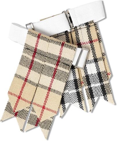 Tartan Kilt Hose Sock Flashes with Heavy Buckle Adjusters in Saudi Arabia