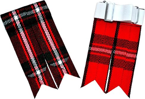 Tartan Kilt Hose Sock Flashes with Heavy Buckle Adjusters in Saudi Arabia
