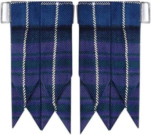Tartan Kilt Hose Sock Flashes with Heavy Buckle Adjusters in Saudi Arabia