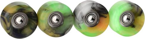 Teak Tuning Apex 61D Urethane Fingerboard Wheels - Slim Bowl Shaped, 7.5mm Diameter - ABEC-9 Stealth Bearings - Made in The USA - Grey & White Swirl Colorway in Kuwait