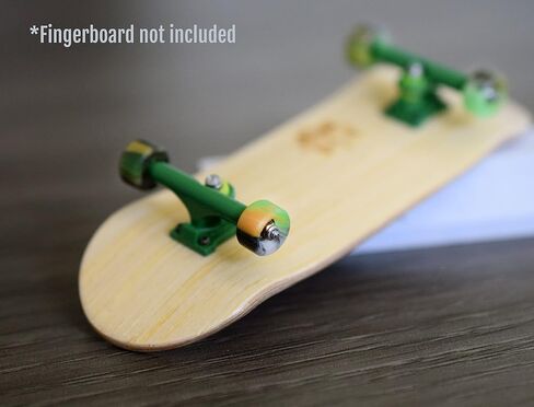 Teak Tuning Apex 61D Urethane Fingerboard Wheels - Slim Bowl Shaped, 7.5mm Diameter - ABEC-9 Stealth Bearings - Made in The USA - Grey & White Swirl Colorway in Kuwait