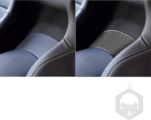 NVCNX Real 3K Carbon Fiber Rear Central Armrest Cover Decal Car Interior Trim Accessories for Chevrolet Corvette C7 Z06 2014 2015 2016 2017 2019 Black 1PC in Saudi Arabia