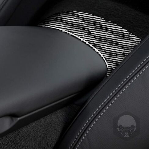 NVCNX Real 3K Carbon Fiber Rear Central Armrest Cover Decal Car Interior Trim Accessories for Chevrolet Corvette C7 Z06 2014 2015 2016 2017 2019 Black 1PC in Saudi Arabia