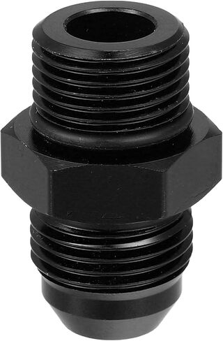 X AUTOHAUX أسود 8AN ذكر إلى M18 x 1.5 مم ذكر متري خيط تركيب محول مضيئة الاتحاد المقرنة خط زيت الوقود خرطوم نهاية سبائك الألومنيوم المناسب محول للسيارة in Saudi Arabia
