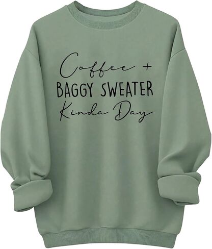 SOLY HUX Women's Plus Size Oversized Sweatshirt Letter Graphic Long Sleeve Crewneck Baggy Pullover Shirts in Saudi Arabia