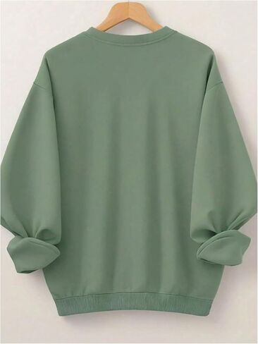 SOLY HUX Women's Plus Size Oversized Sweatshirt Letter Graphic Long Sleeve Crewneck Baggy Pullover Shirts in Saudi Arabia