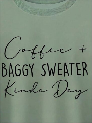 SOLY HUX Women's Plus Size Oversized Sweatshirt Letter Graphic Long Sleeve Crewneck Baggy Pullover Shirts in Saudi Arabia